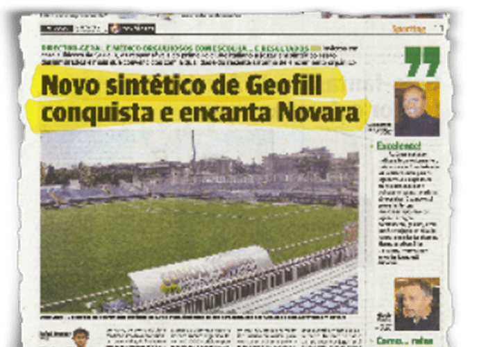 “Il nuovo sintetico con geofil conquista e incanta novara” – O JOGO – 10/11/2010