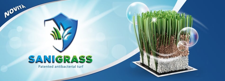 Erba sintetica anti-batterica: la novità Sani Grass